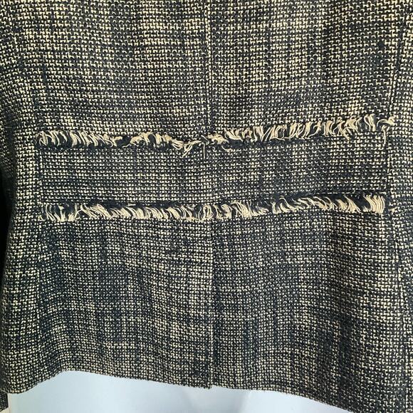 TORY BURCH Blue White Heathered Tweed Blazer Jacket Size 10‎ - Picture 9 of 11